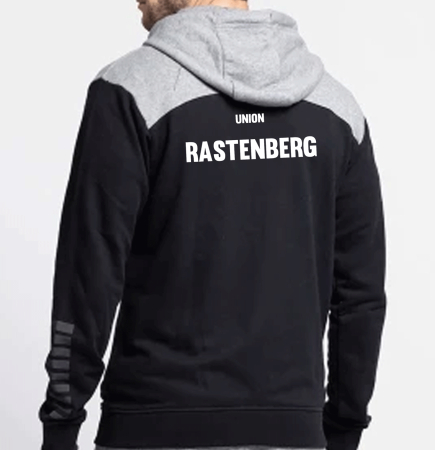 Kapuzen Sweatjacke | Derbystar Ultimo | Kinder/Herren | schwarz/grau | SG Union Rastenberg
