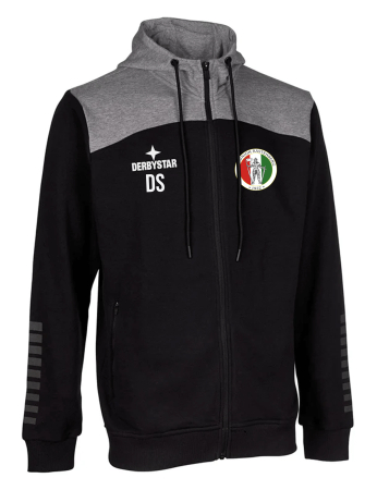 Kapuzen Sweatjacke | Derbystar Ultimo | Kinder/Herren | schwarz/grau | SG Union Rastenberg