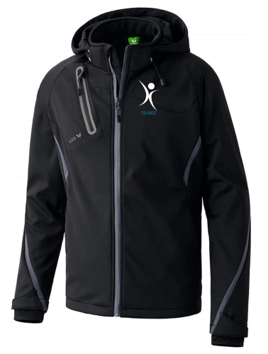 Softshelljacke für Kinder/Herren | ERIMA | schwarz/anthrazit | Tanzsportverein Greiz e.V.