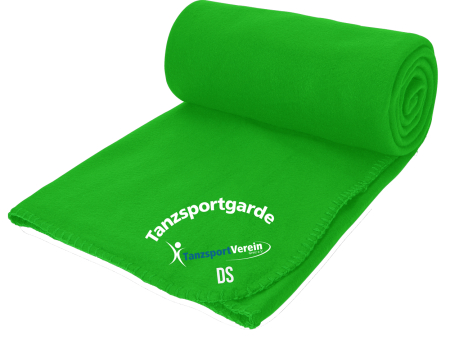 Aufwärmdecke Fleece | grün | Tanzsportverein...