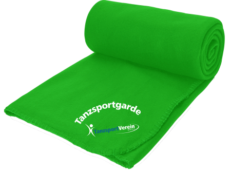 Aufwärmdecke Fleece | grün | Tanzsportverein...