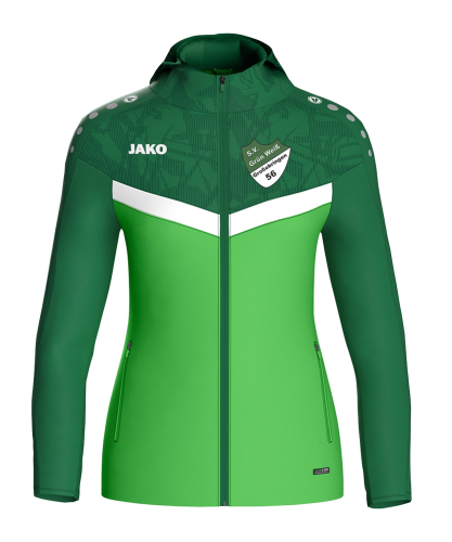 Kapuzenjacke für Damen | JAKO Iconic | soft green/sportgrün | SV Grün Weiß 56 Großobringen e.V.