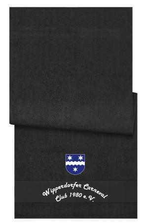 Badetuch/Strandtuch | schwarz | Wipperdorfer Carneval...