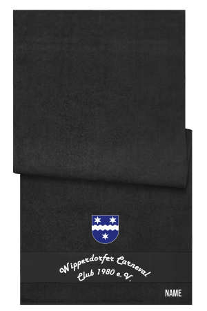 Badetuch/Strandtuch | schwarz | Wipperdorfer Carneval...