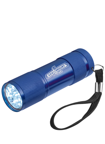 LED Taschenlampe | Aluminium | blau | Logo | SSV Erfurt Nord