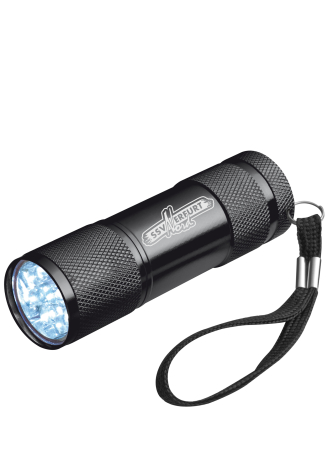 LED Taschenlampe | Aluminium | schwarz | Logo | SSV...