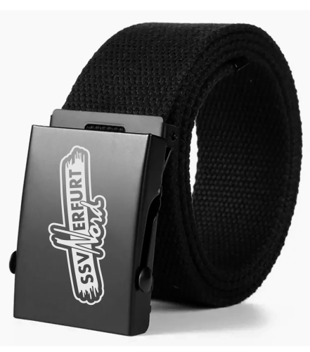 Gürtel | Stoff | Metallschließe | schwarz | Logo | SSV Erfurt Nord