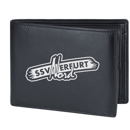 Ledergeldbörse schwarz quer | SSV Erfurt Nord