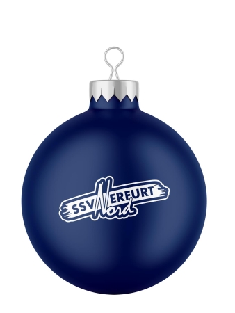 Weihnachtsbaumkugel | matt blau | Logo | SSV Erfurt Nord