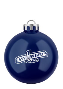 Weihnachtsbaumkugel | glanz blau | Logo | SSV Erfurt Nord