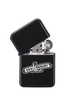 Feuerzeug | Benzin | matt schwarz | nachfüllbar | Logo | SSV Erfurt Nord