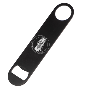 Flaschenöffner | XXL | Edelstahl | matt schwarz |  Logo | SG Union Rastenberg