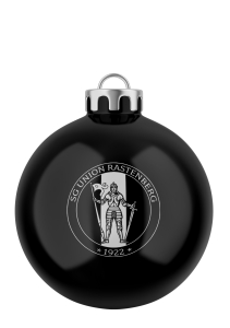 Weihnachtsbaumkugel | glanz schwarz | Logo | SG Union Rastenberg