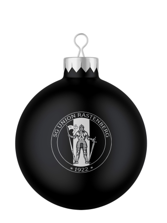 Weihnachtsbaumkugel | matt schwarz | Logo | SG Union...