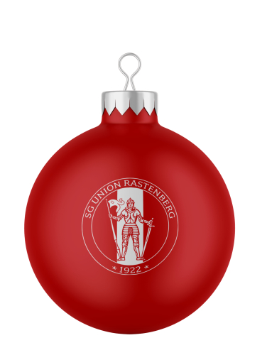 Weihnachtsbaumkugel | matt rot | Logo | SG Union Rastenberg