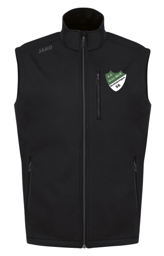 Softshellweste Premium  für Herren | JAKO | schwarz | SV Grün Weiß 56 Großobringen e.V.