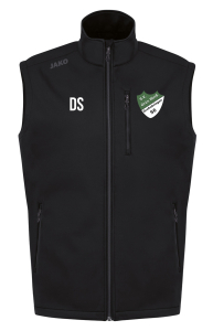 Softshellweste Premium  für Herren | JAKO | schwarz | SV Grün Weiß 56 Großobringen e.V.