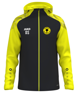 Kapuzenjacke für Kinder/Herren | JAKO Sonic | schwarz/neongelb | Sprötauer SV