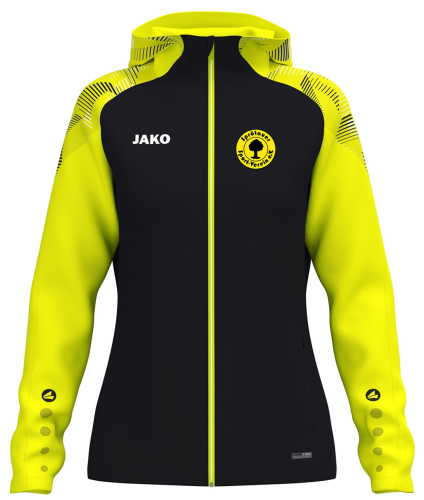Kapuzenjacke für Damen | JAKO Sonic | schwarz/neongelb | Sprötauer SV
