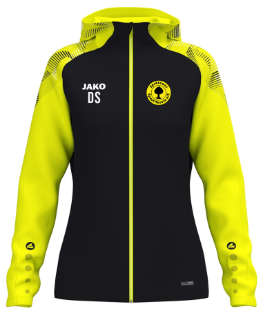 Kapuzenjacke für Damen | JAKO Sonic | schwarz/neongelb | Sprötauer SV