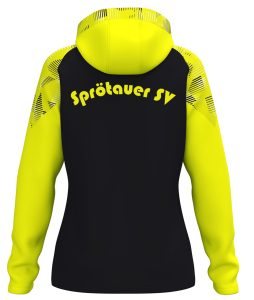 Kapuzenjacke für Damen | JAKO Sonic | schwarz/neongelb | Sprötauer SV