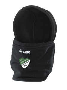 Neckwarmer mit Mütze Funktion Unisex | schwarz | SV Grün Weiß 56 Großobringen e.V.