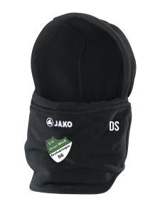Neckwarmer mit Mütze Funktion Unisex | schwarz | SV Grün Weiß 56 Großobringen e.V.