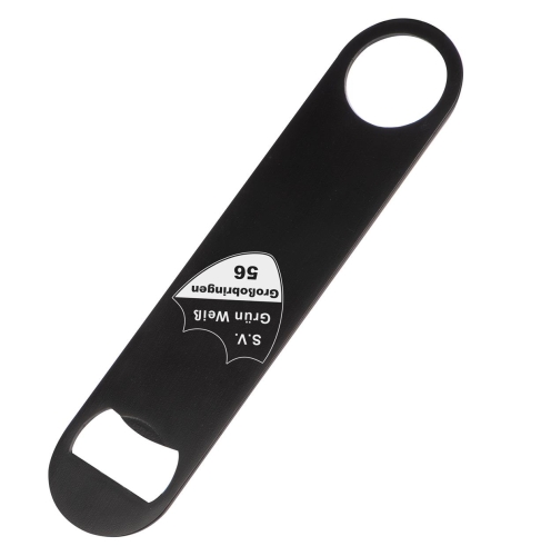 Flaschenöffner | XXL | Edelstahl | matt schwarz |  Logo | SV Grün Weiß 56 Großobringen e.V.