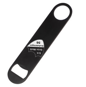 Flaschenöffner | XXL | Edelstahl | matt schwarz |  Logo | SV Grün Weiß 56 Großobringen e.V.