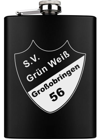 Flachmann | schwarz | Logo | SV Grün Weiß 56...