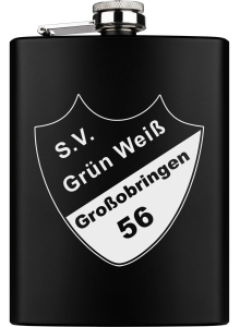 Flachmann | schwarz | Logo | SV Grün Weiß 56 Großobringen e.V.