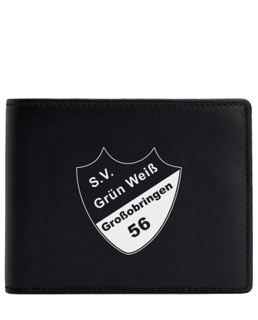Ledergeldbörse schwarz quer | SV Grün...