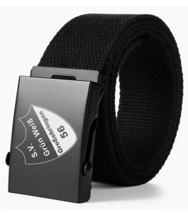 Gürtel | Stoff | Metallschließe | schwarz | Logo | SV Grün Weiß 56 Großobringen e.V.