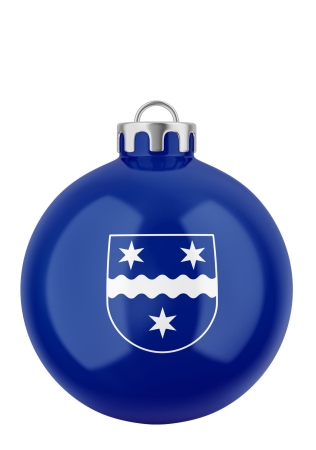 Weihnachtsbaumkugel | glanz blau | Logo | Wipperdorfer...