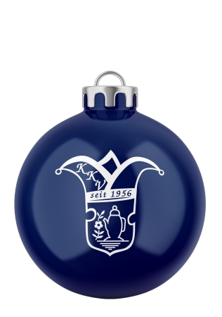 Weihnachtsbaumkugel | glanz blau | Logo | Kannawurfer...
