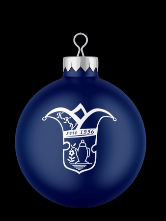 Weihnachtsbaumkugel | matt blau | Logo | Kannawurfer...