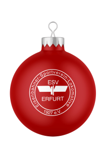 Weihnachtsbaumkugel | matt rot | Logo | ESV Lokomotive Erfurt 1927 e.V.