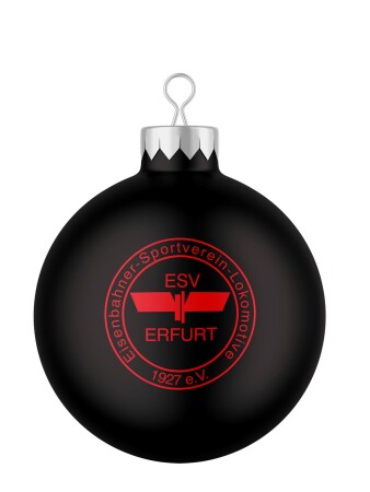 Weihnachtsbaumkugel | matt schwarz | Logo | ESV...