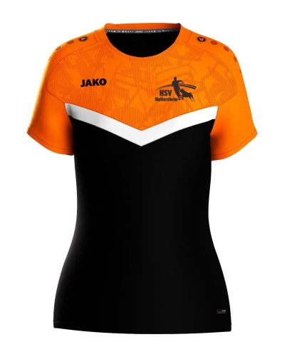 T-Shirt für Damen | JAKO Iconic | schwarz/neonorange | Hundesportverein Stotternheim e.V.
