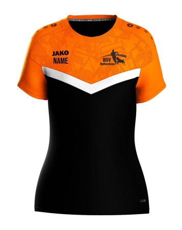 T-Shirt für Damen | JAKO Iconic | schwarz/neonorange | Hundesportverein Stotternheim e.V.