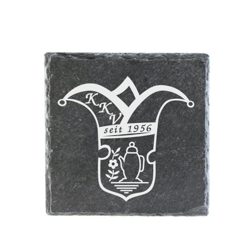 Untersetzer | Schiefer | Logo | Kannawurfer Karnevalclub e.V.
