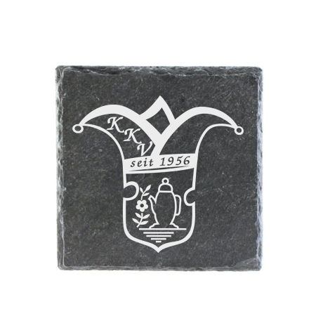 Untersetzer | Schiefer | Logo | Kannawurfer Karnevalclub...