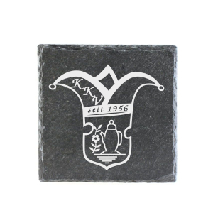 Untersetzer | Schiefer | Logo | Kannawurfer Karnevalclub e.V.
