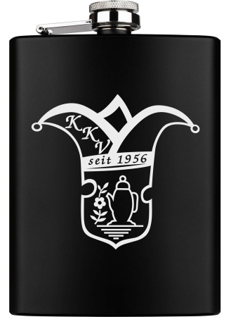 Flachmann | schwarz | Logo | Kannawurfer Karnevalclub e.V.