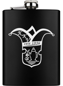 Flachmann | schwarz | Logo | Kannawurfer Karnevalclub e.V.