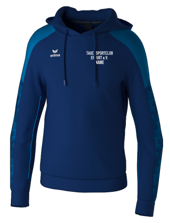 Kapuzensweat für Herren | Erima Evo Star | new navy/mykonos blue | Tauchsportclub Erfurt e.V.