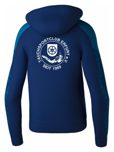 Kapuzensweat für Herren | Erima Evo Star | new navy/mykonos blue | Tauchsportclub Erfurt e.V.