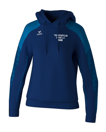 Kapuzensweat für Damen | Erima Evo Star | new navy/mykonos blue | Tauchsportclub Erfurt e.V.