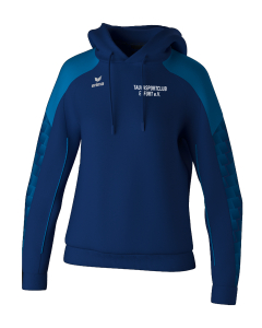 Kapuzensweat für Damen | Erima Evo Star | new navy/mykonos blue | Tauchsportclub Erfurt e.V.