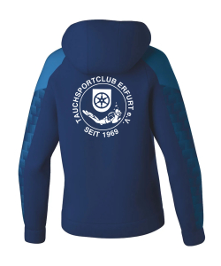 Kapuzensweat für Damen | Erima Evo Star | new navy/mykonos blue | Tauchsportclub Erfurt e.V.